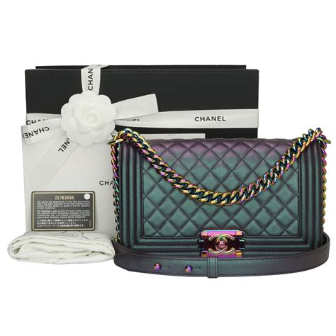 chanel purple rainbow boy bag|Chanel boy bag for sale.